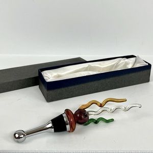 Exquisite Glass Multicolored Art Decor Wine Bottle Stopper